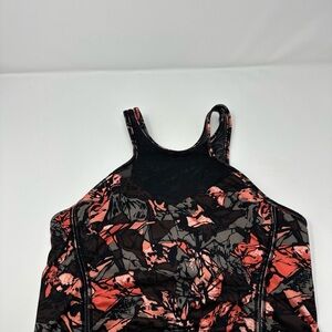 Lululemon‎ Get It Om Sports bra Women's Multicolor Mini Paint Storm Espresso 8